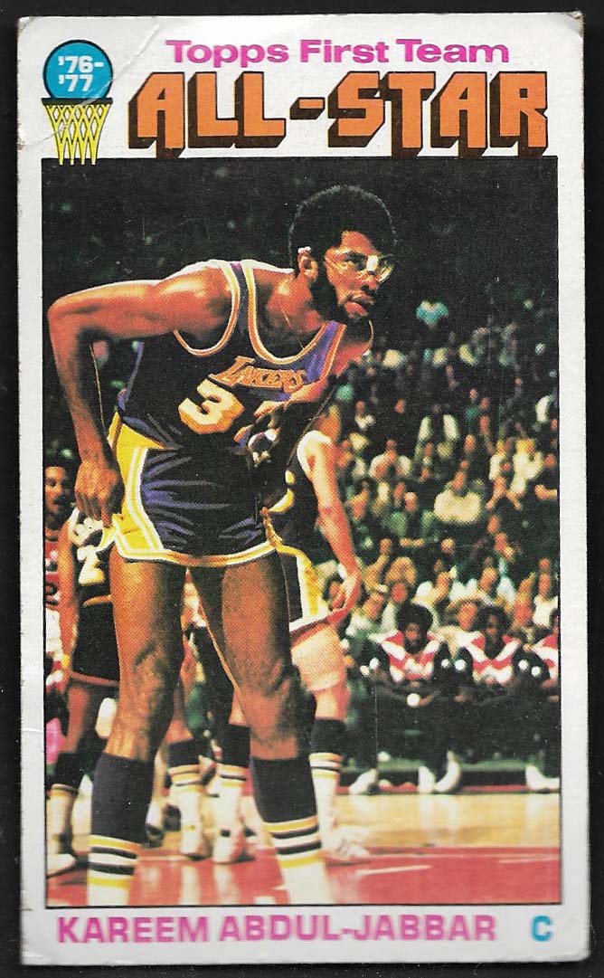 Abdul-Jabbar, Kareem 1976 Topps all star #126 LAKERS BUCKS