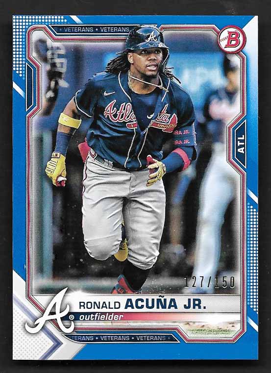 Acuna, Ronald Jr. 2021 Bowman blue 127/150 #62 BRAVES