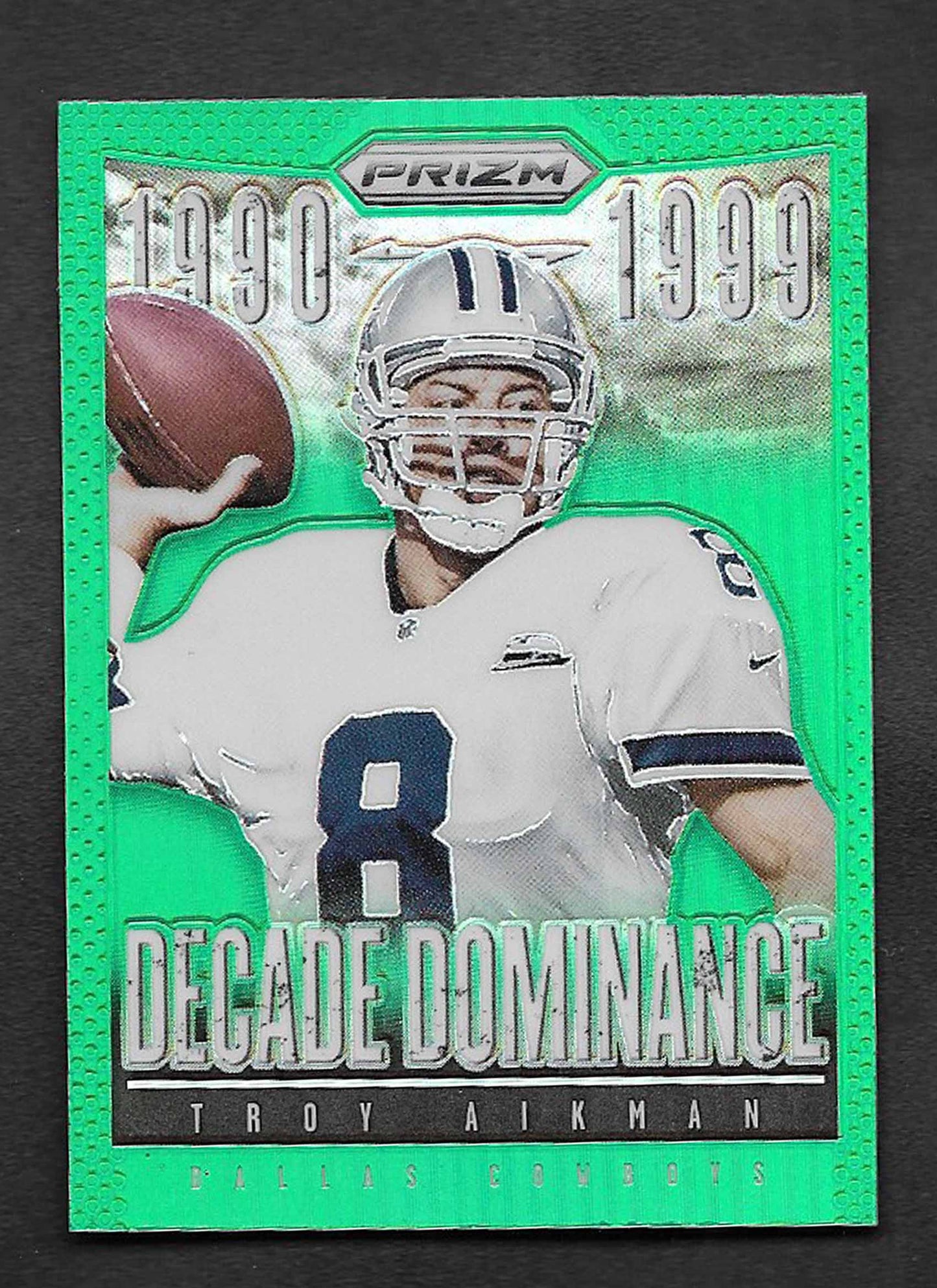 Aikman, Troy 2013 Prizm HOF decade of dominance green #15