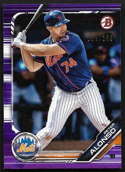 Alonso, Pete 2019 Bowman purple 16/250 #bp127 METS ORIOLES