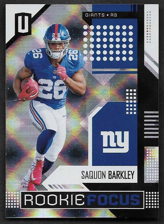 Barkley, Saquon 2018 Unparalleled rookie focus rfsb ROOKIE GIANTS EAGLES