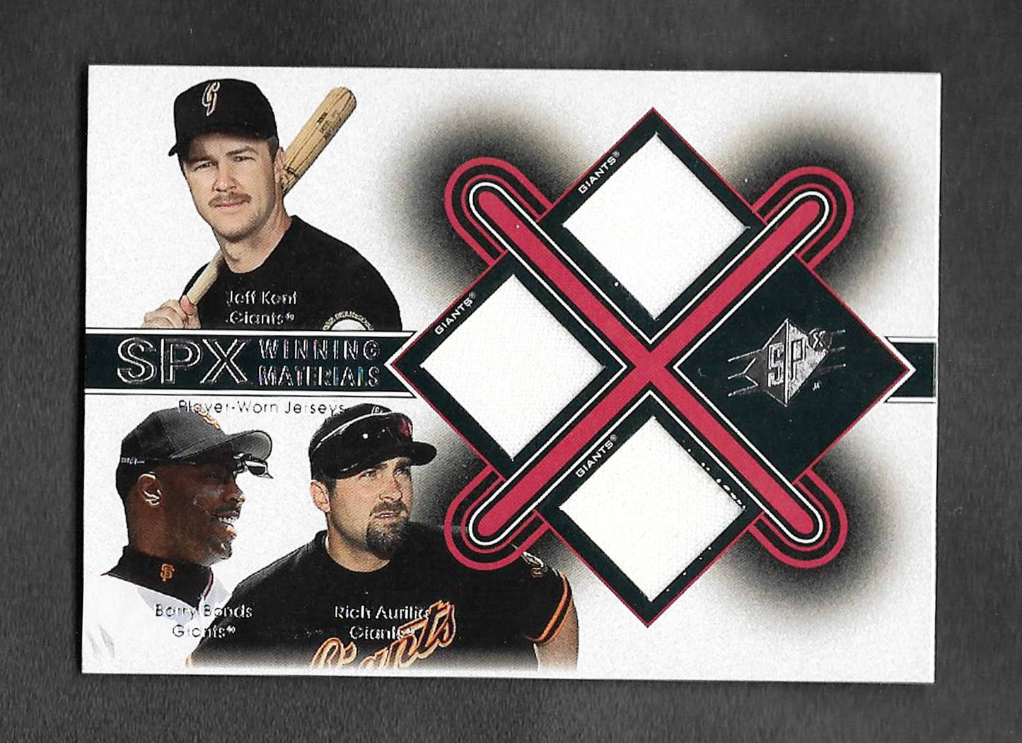 Bonds, Barry Kent, Jeff 2001 SPX winning materials jersey #KBA GIANTS PIRATES