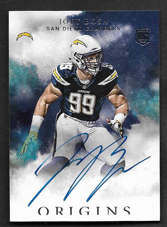 Bosa, Joey 2016 Panini Origins autograph #106 ROOKIE CHARGERS NINERS 49ERS