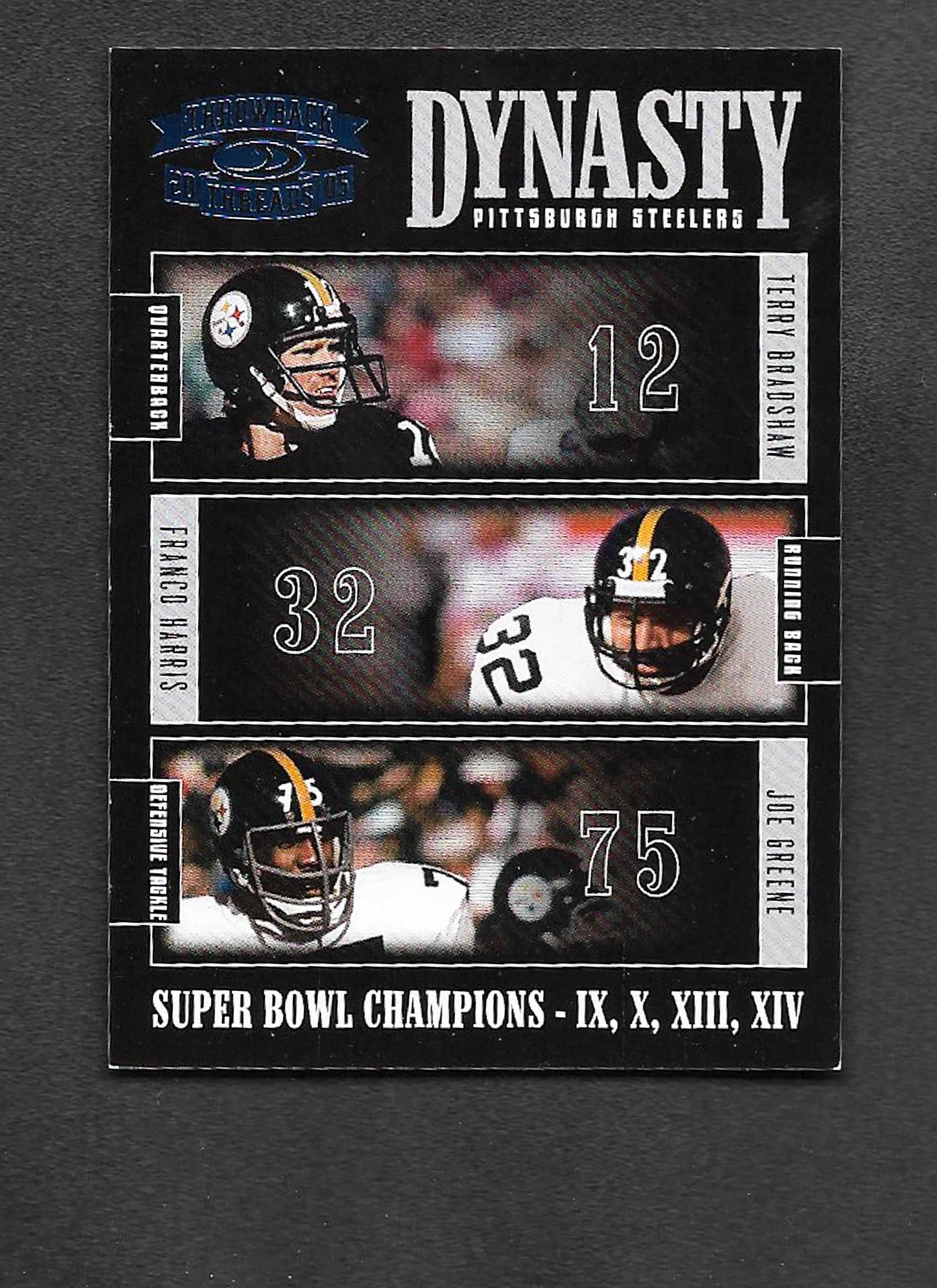 Bradshaw, Terry 2005 Threads HOF dynasty harris greene 5*/100 #d7