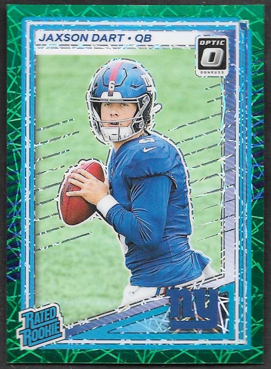 Dart, Jaxson 2025 Donruss optic green hyper #273 ROOKIE GIANTS