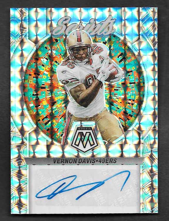 Davis, Vernon 2023 Mosaic scripts autograph s52 49ERS