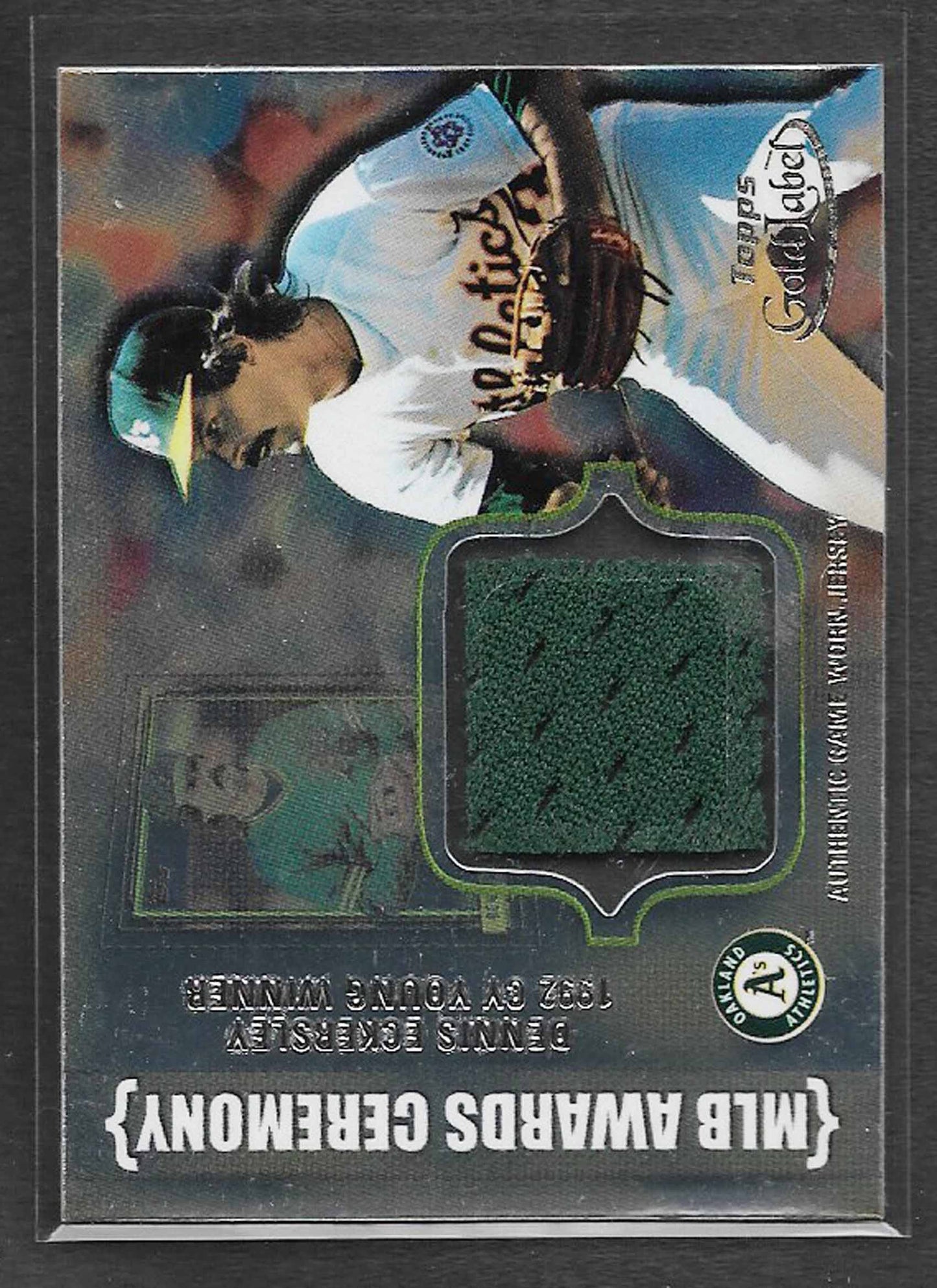 Eckersley, Dennis 2002 Topps gold label mlb awards jersey #acrde A'S ATHLETICS RED SOX INDIANS
