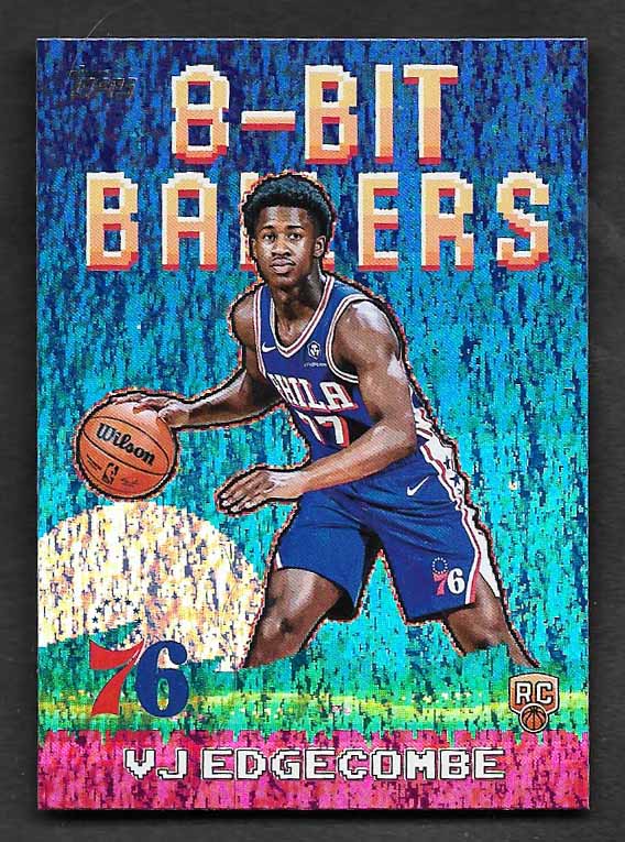 Edgecombe, VJ 2025 Topps 8 bit baller holo foil #8b33 ROOKIE SIXERS