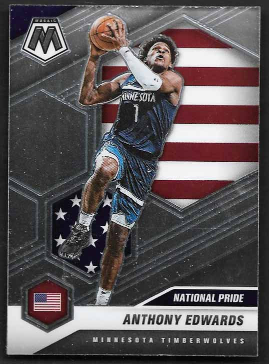 Edwards, Anthony 2020 Panini Mosaic #252 ROOKIE TIMBERWOLVES
