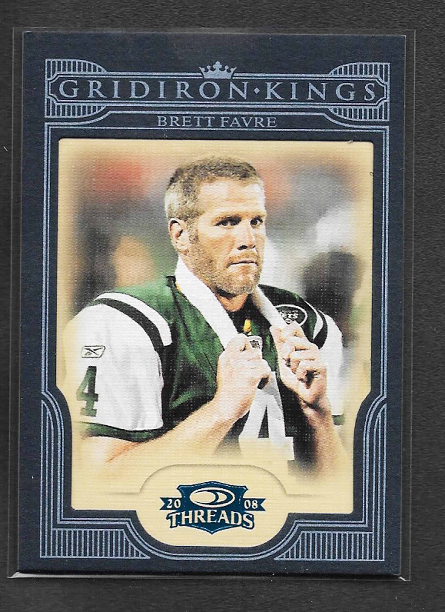 Favre, Brett 2008 Threads HOF gridiron king blue 36/50 #pgk51