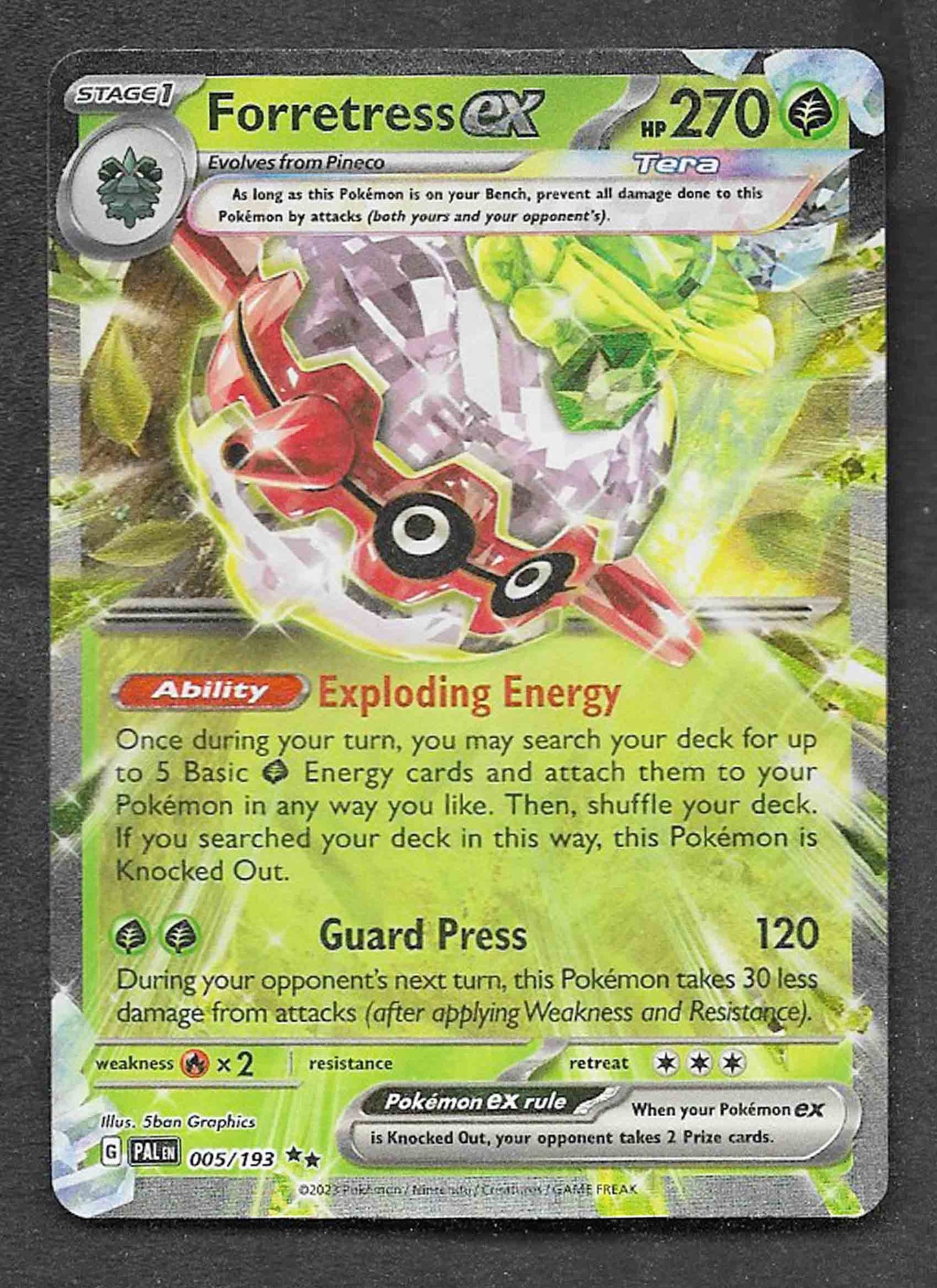 Forretress ex 2023 paldea evolved double rare #5