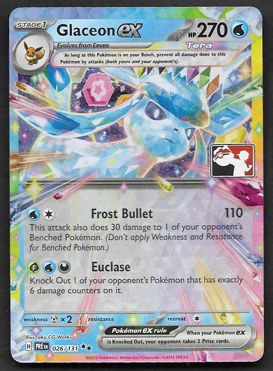 Glaceon ex 26 prize pack stamped