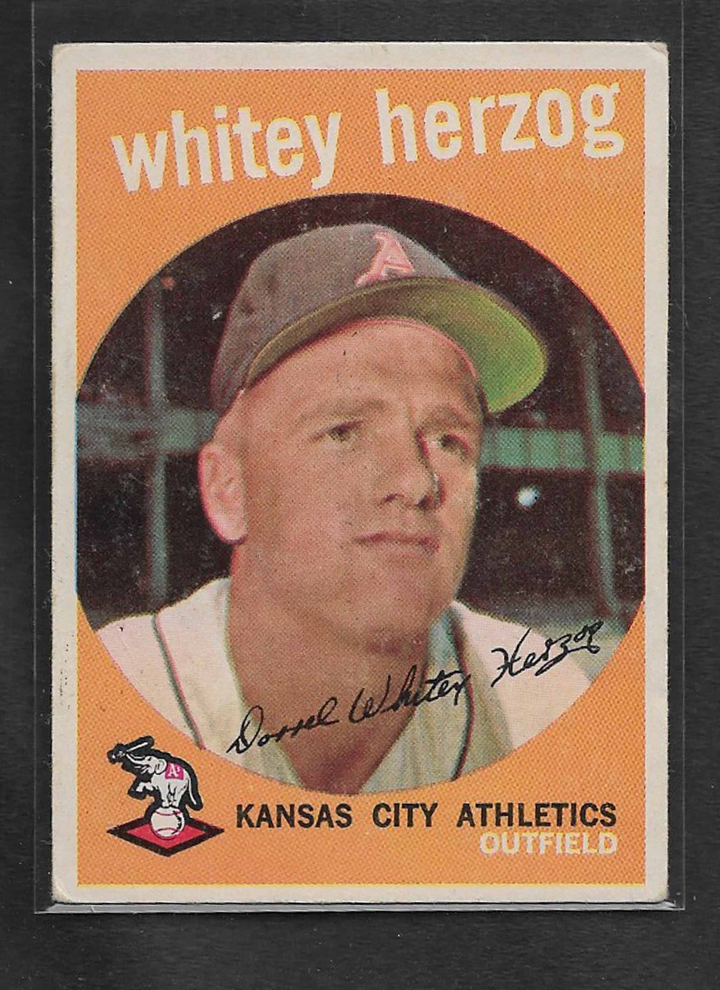 Herzog, Whitey 1959 Topps #392 CARDINALS A'S ATHLETICS