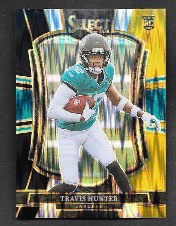 Hunter, Travis 2025 Select premier black gold #128 ROOKIE JAGUARS