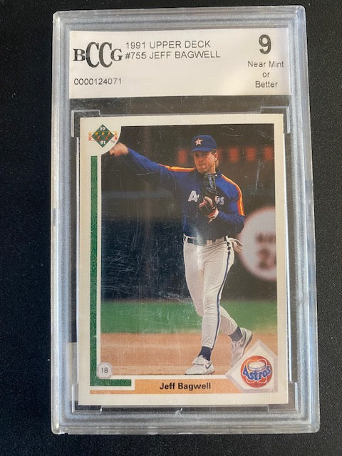 Bagwell, Jeff 1991 Upper Deck #755 bccg 9 ASTROS