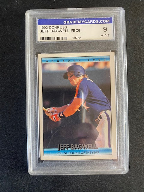 Bagwell, Jeff 1992 Donruss #bc6 graded 9 ASTROS