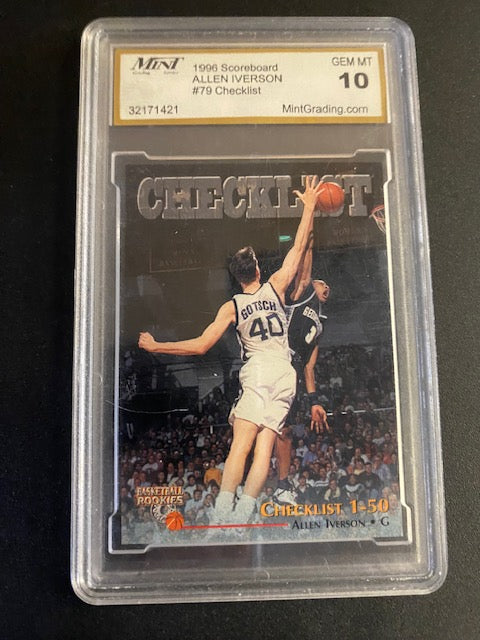 Iverson, Allen 1996 Scoreboard mint 10 #79 SIXERS