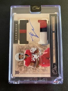 Benson, Trey 2024 Panini One autograph jersey 71/199 ROOKIE CARDINALS