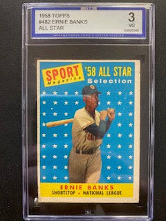 Banks, Ernie 1958 Topss all star ISA graded 3 #482 CUBS
