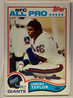 Taylor, Lawrence 1982 Topps 434 ROOKIE FOOTBALL