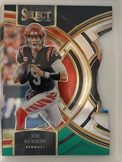 Burrow, Joe 2023 Select premier green black die cut 165 BENGALS