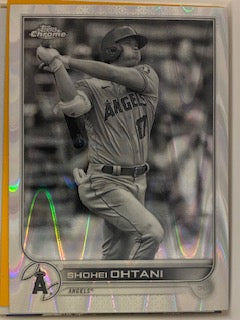 Ohtani, Shohei 2022 Topps chrome black and white raywave 1 DODGERS ANGELS