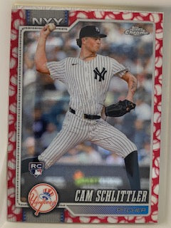 Schlittler, Cam 2026 Topps chrome baseball seams #262 ROOKIE YANKEES