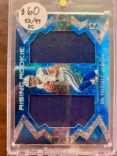 Prescott, Dak 2016 Panini Spectra Rising Rookie PATCH/JERSEY 52/99 #25 ROOKIE COWBOYS