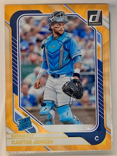 Jensen, Carter 2026 Donruss rated rookie orange ice 260/299 #33 ROOKIE ROYALS