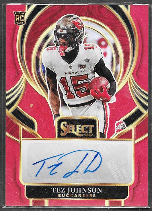 Johnson, Tez 2025 Select autograph red 73/75 #siptjn ROOKIE BUCCANEERS