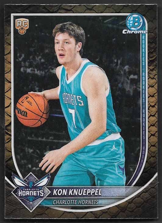 Knueppel, Kon 2025 Bowman chrome reptilian #bcv4 ROOKIE HORNETS