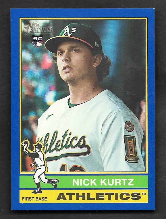 Kurtz, Nick 2025 Topps heritage high number blue #706 ROOKIE A'S ATHLETICS