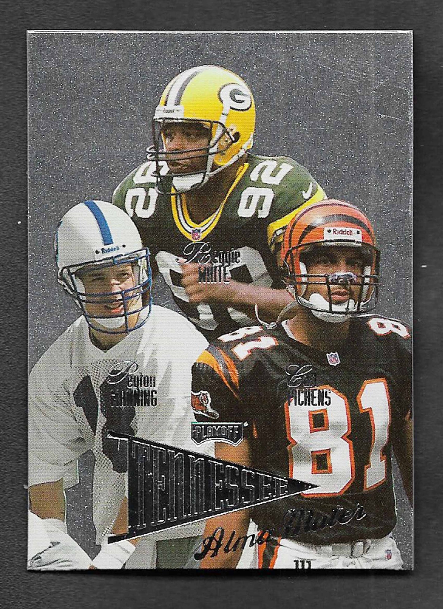 Manning, Peyton 1998 Playoff HOF Alma Mater – white, pickens #11