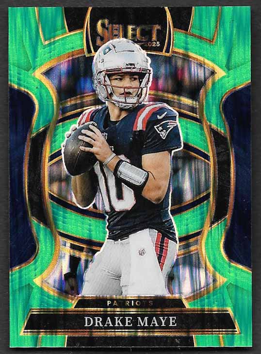 Maye, Drake 2025 Select neon green 275/699 80 PATRIOTS