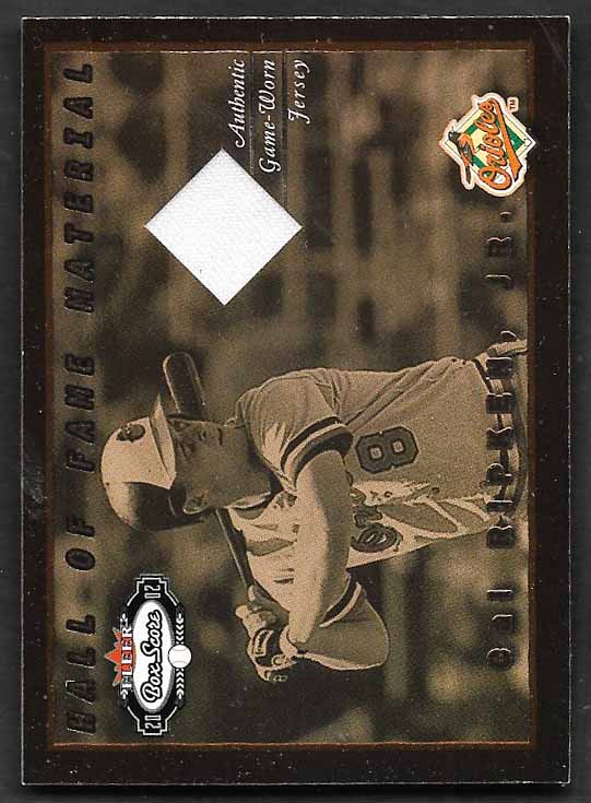 Ripken, Cal 2002 Fleer box score hall of fame materials ORIOLES