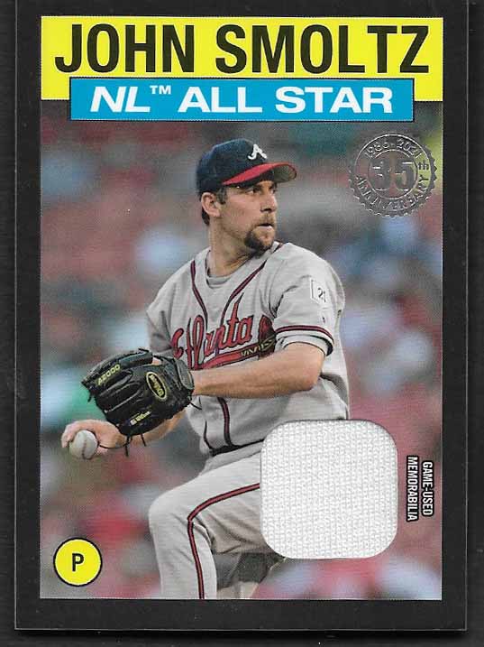 Smoltz, John 2021 Topps 1986 AS game used relic 133/199 #86arjsm BRAVES