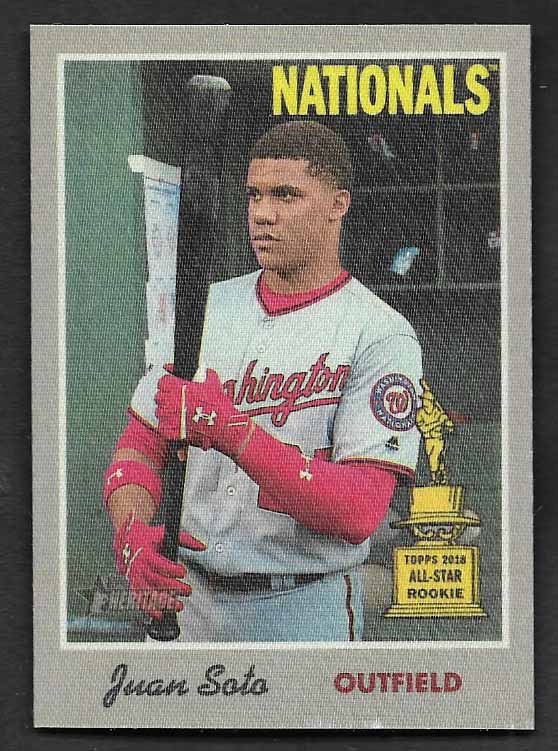 Soto, Juan 2018 Topps Heritage Canvass sticker #4 ROOKIE METS PADRES NATIONALS
