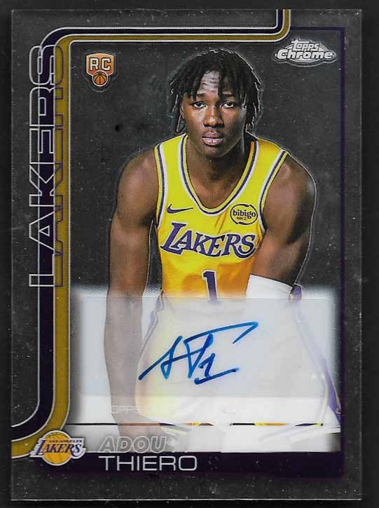 Thiero, Adou 2025 Topps Chrome autograph #tcarat ROOKIE LAKERS RAZORBACKS