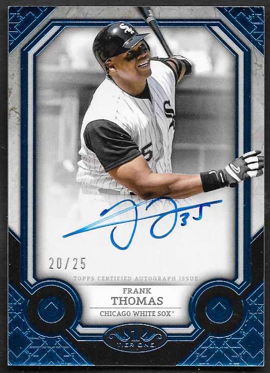 Thomas, Frank 2024 Topps tier one auto 20/25 #t1afth WHITE SOX