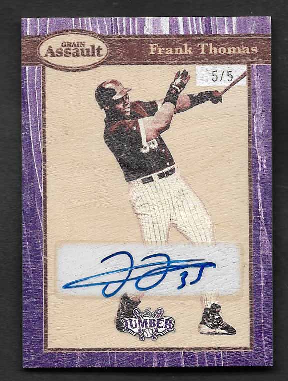 Thomas, Frank 2025 Leaf grain assault autograph 5/5 #gaft1 WHITE SOX