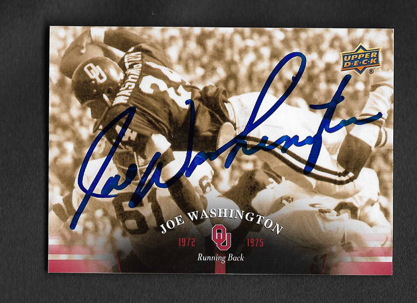 Washington, Joe 2011 UD OU autograph TTM #27t
