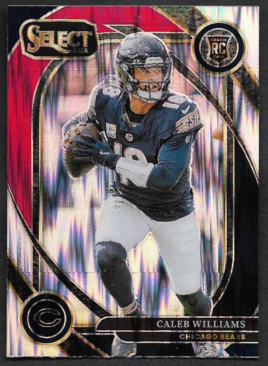 Williams, Caleb 2024 Select club level black red shock #216 ROOKIE BEARS SOONERS