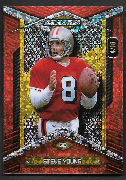 Young, Steve 2024 Wild Card allumination 4/10 red disco #bcsy 49ers