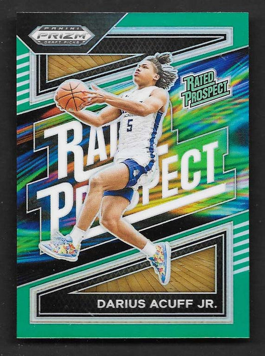 Acuff, Darius Jr. 2024 Prizm draft rated prospect green #7  ROOKIE RAZORBACKS