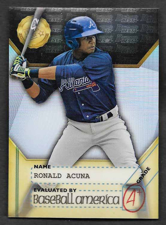 Acuna, Ronald 2017 Bowman Best dean's list #badlra  ROOKIE BRAVES