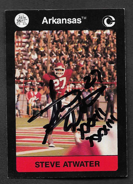 Atwater, Steve 1991 Collegiate HOF autograph TTM #27