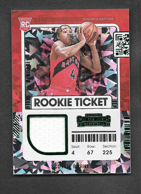 Barnes, Scottie 2021 Panini Rookie ticket jersey green #rtssba