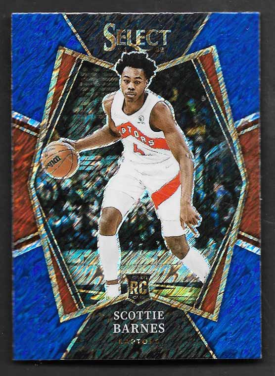 Barnes, Scottie 2021 Select premier blue shimmer 111 ROOKIE RAPTORS
