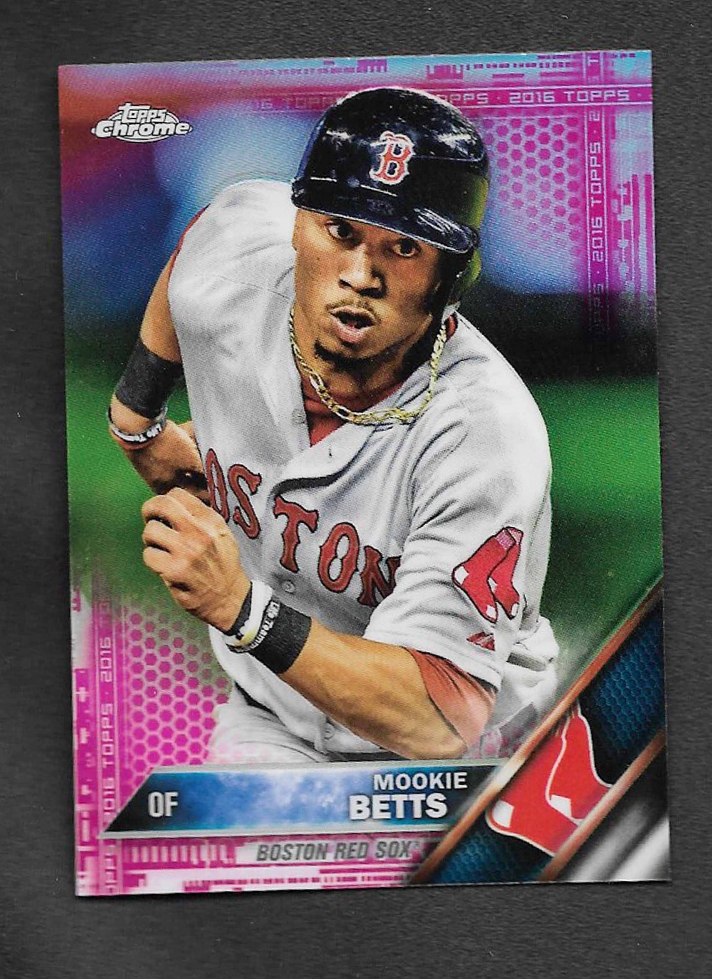 Betts, Mookie  2016 Topps chrome pink refractor #161   RED SOX DODGERS