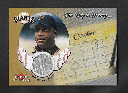 Bonds, Barry 2002 Fleer HOF This Day in History jersey #u5